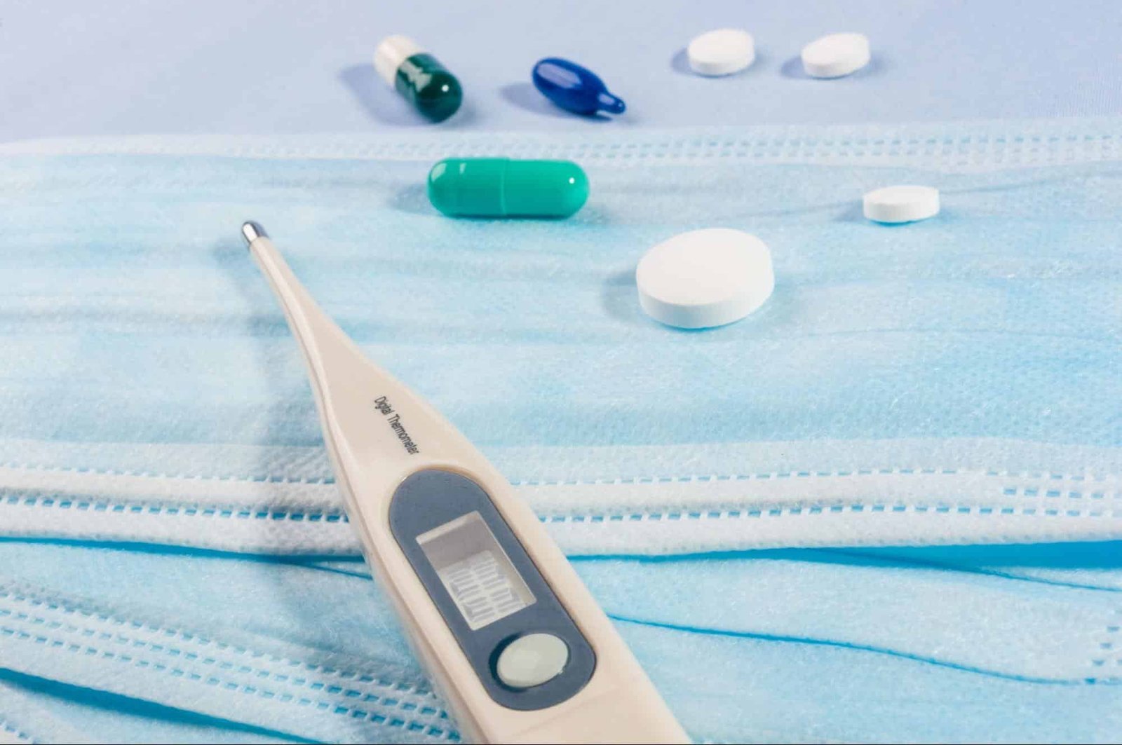 digital thermometer and medication