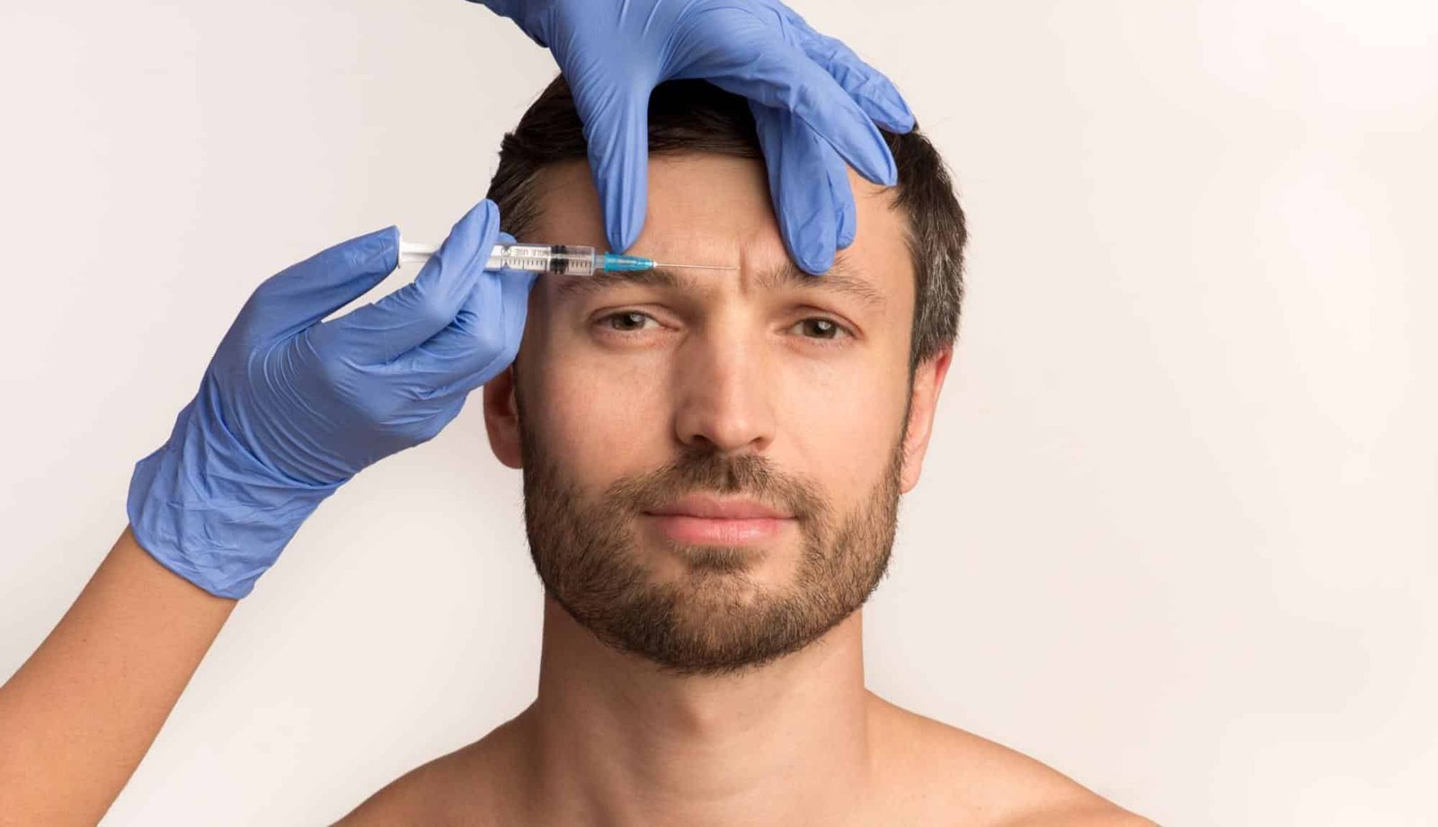 man receiving Botox