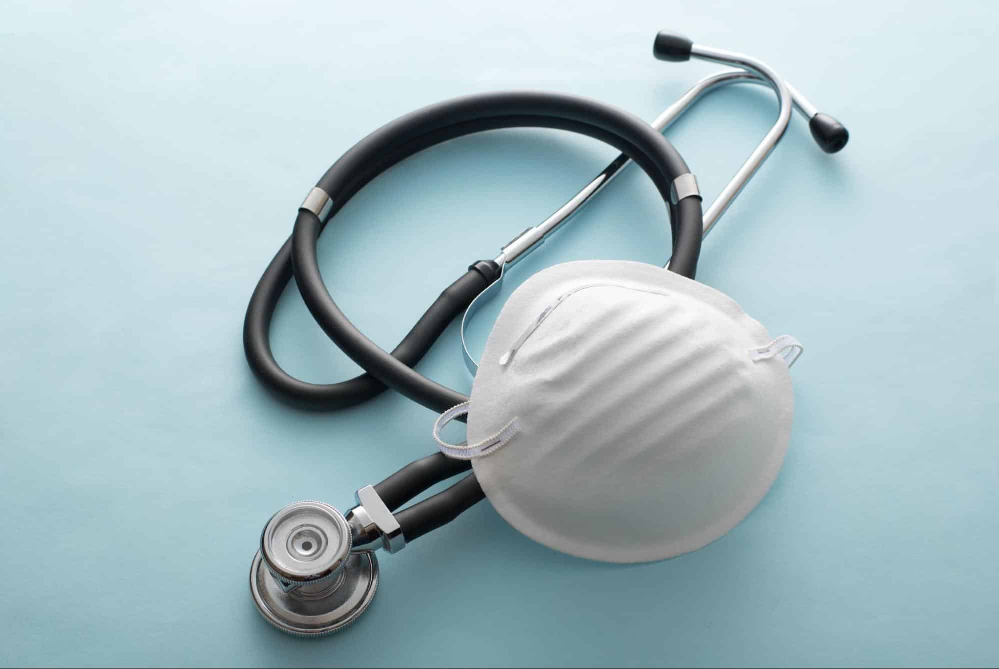 mask and stethoscope