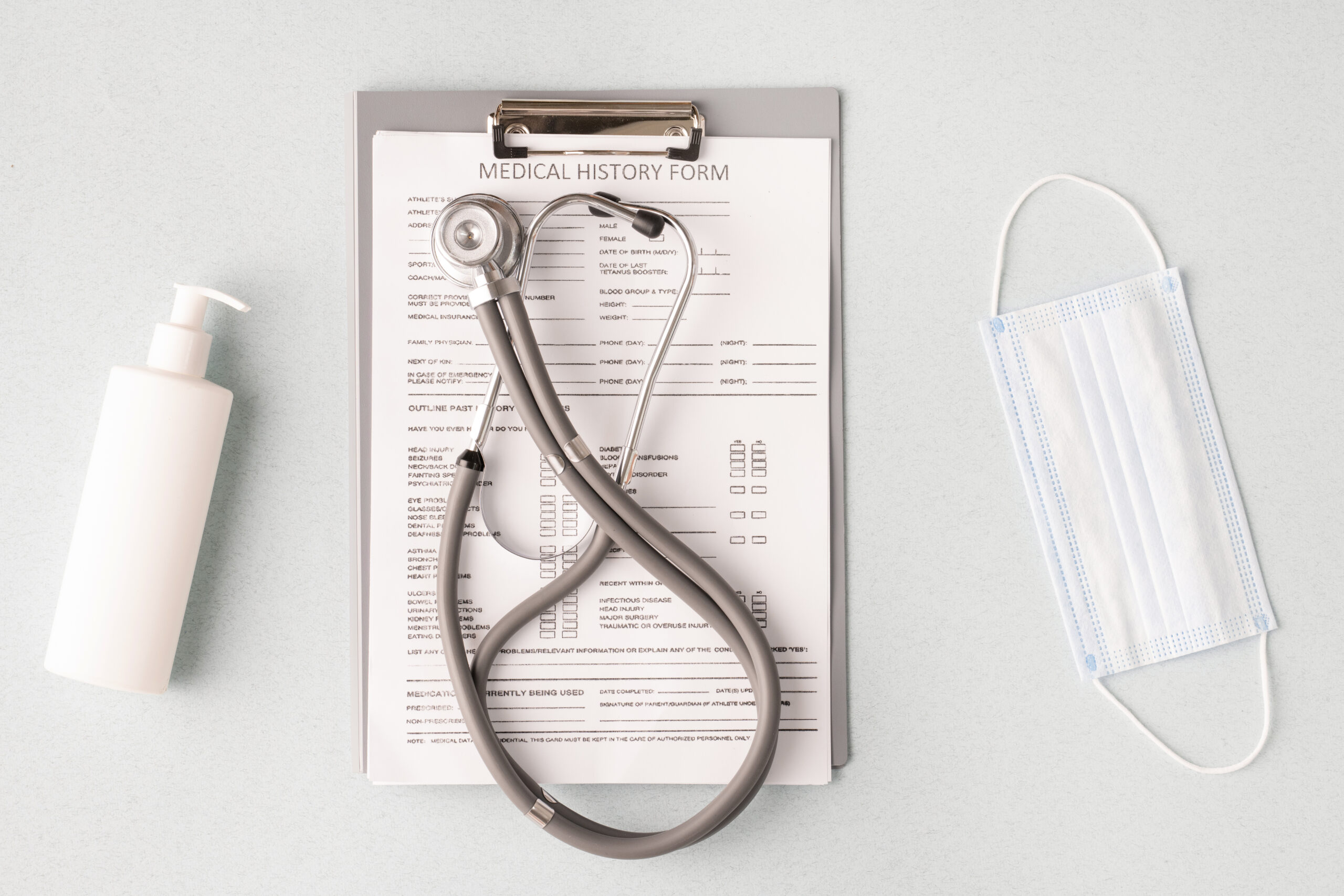 stethoscope and medical history