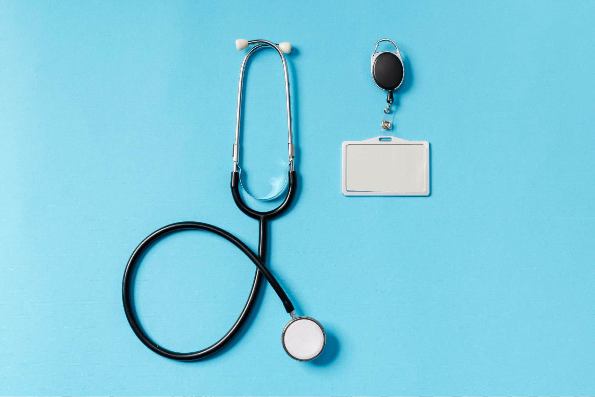 stethoscope and identification representing Virtual Primary Care Visit in Weslaco, TX