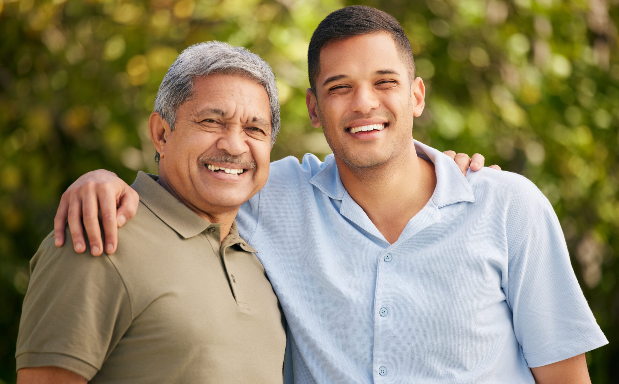 man and senior father representing the importance of non emergency clinic after hours Weslaco
