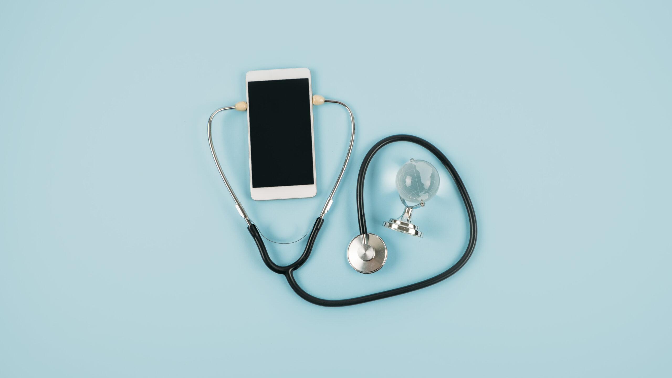 stethoscope and smartphone