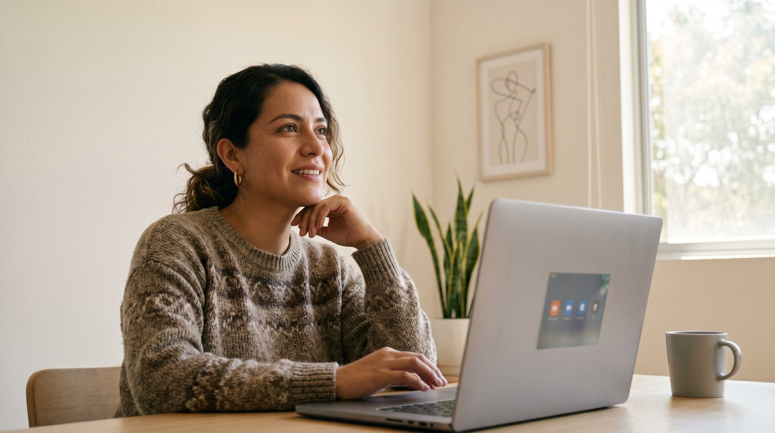 woman in a virtual visit to a primary care provider