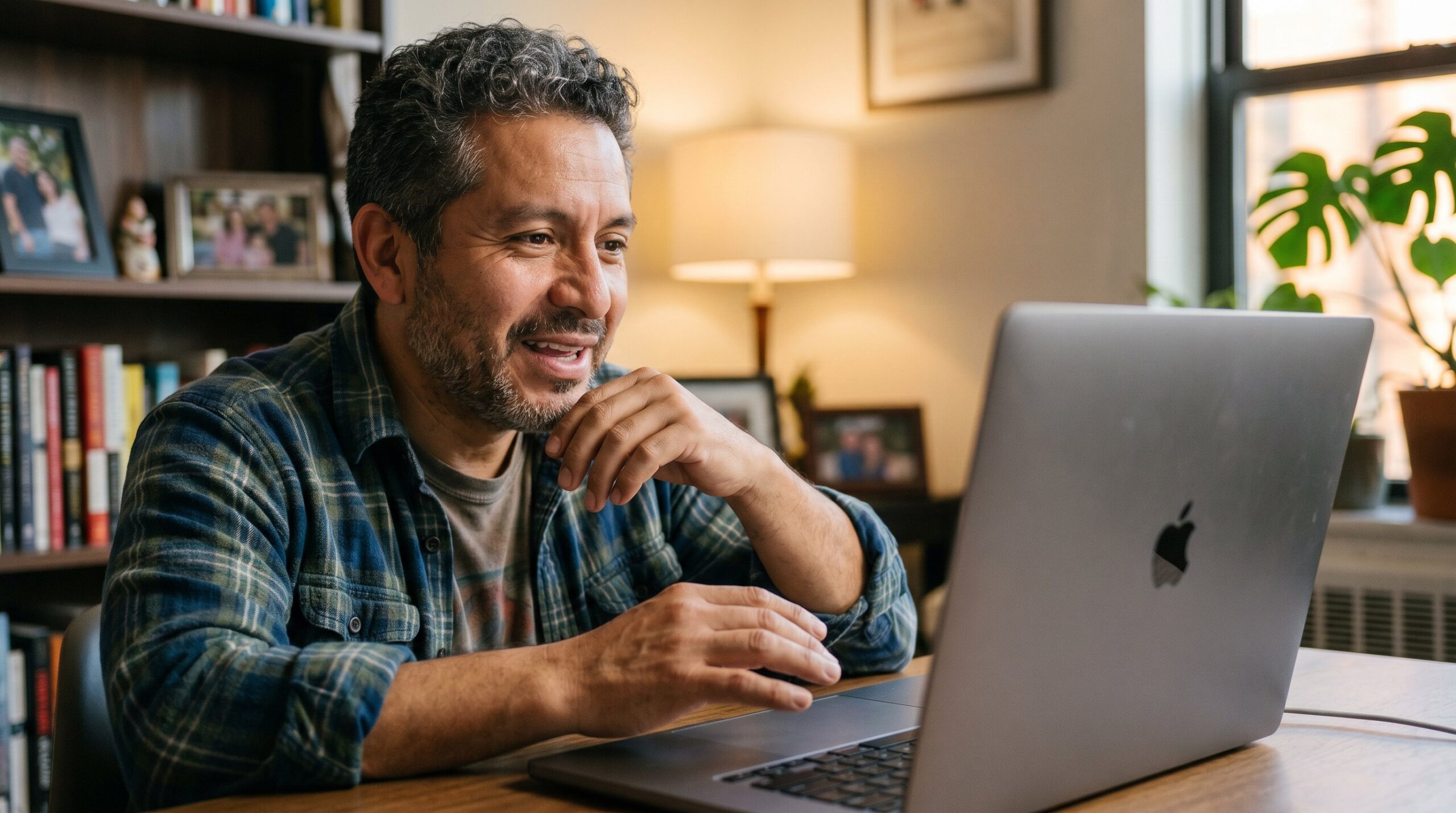 man in a telemedicine consultation